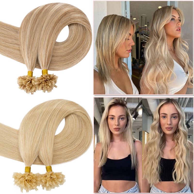 300S Keratin Pre Bonded Nail U Tip 100% Remy Human Hair Extensions Thick 150G US