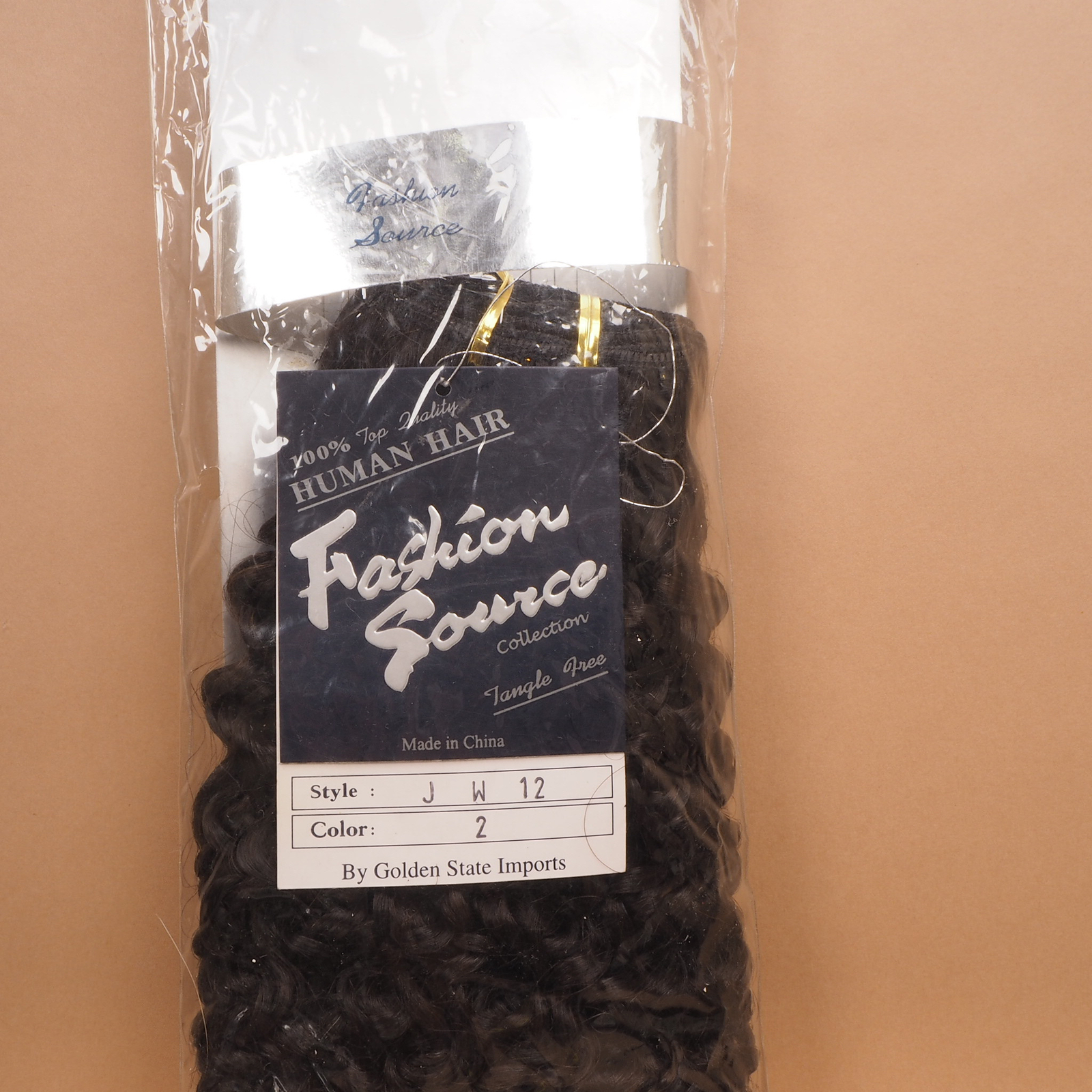 Sew In Weft Jerry Curl 100% Human Hair Extensions – Dark Brown 2 JSW-12 12″