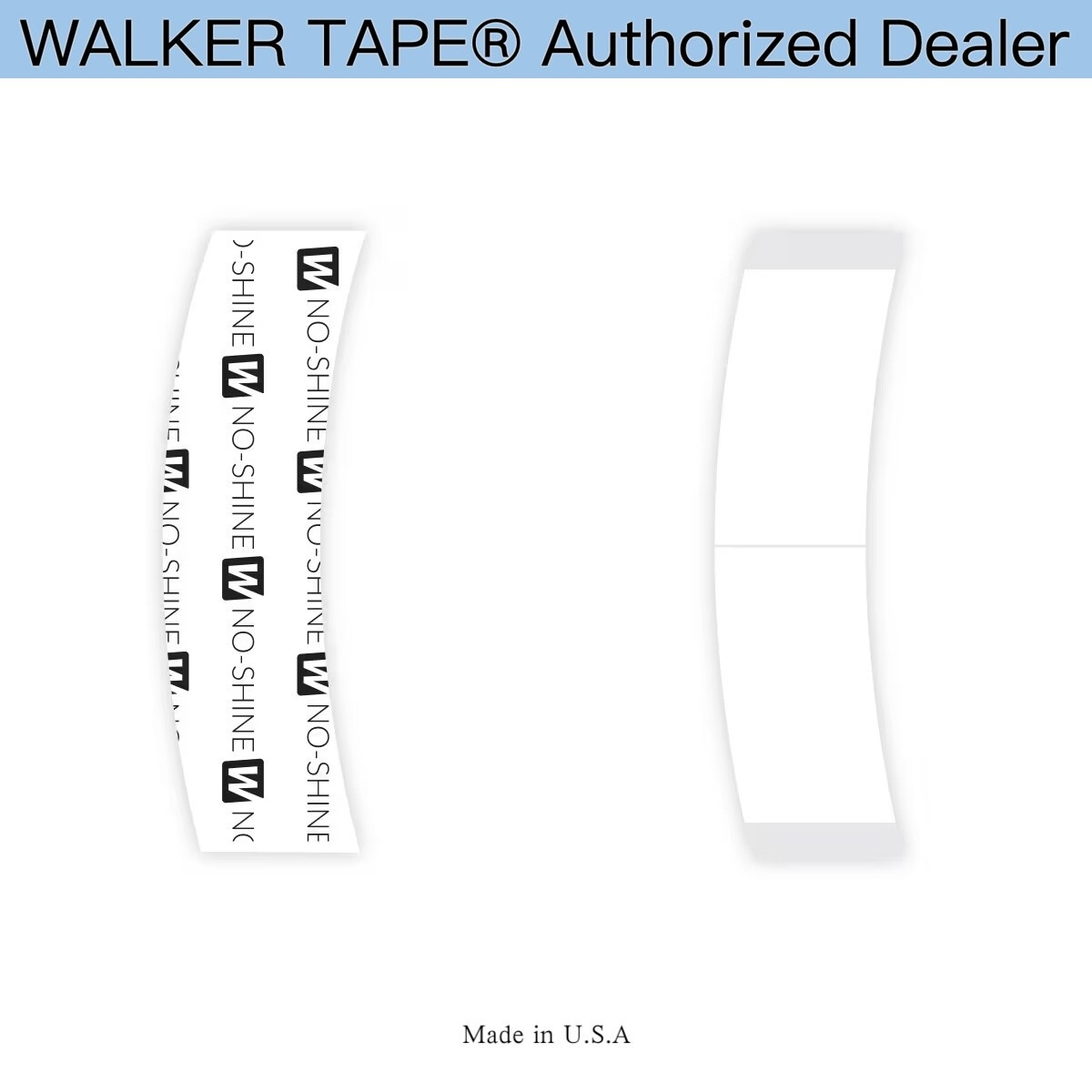 Walker No Shine C Curve Strips tape Package, Hairpiece Wig Toupee Tape, 36PCS