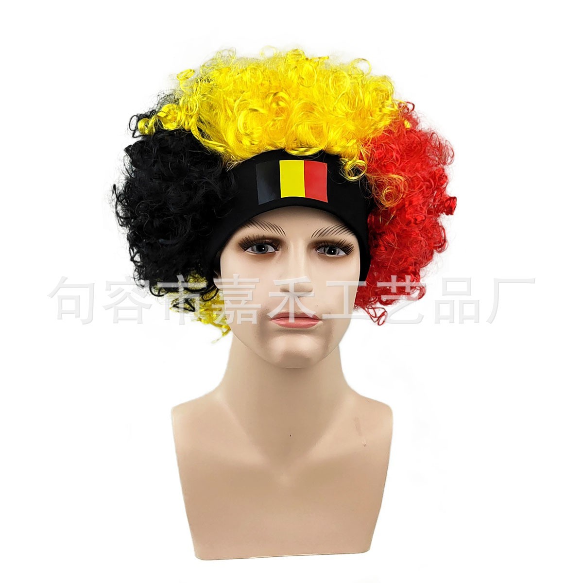 Flag Colored Fan Wig 2026 FIFA World Cup Football Headdress Explosive Headgear