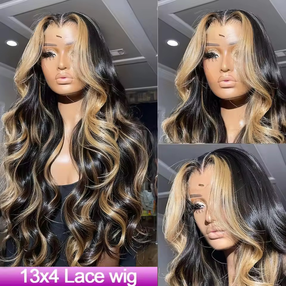 1b/27 Body Wave Wig Human Hair 30 Inch 360 Lace Front Full Lace Wigs Pre Plucked