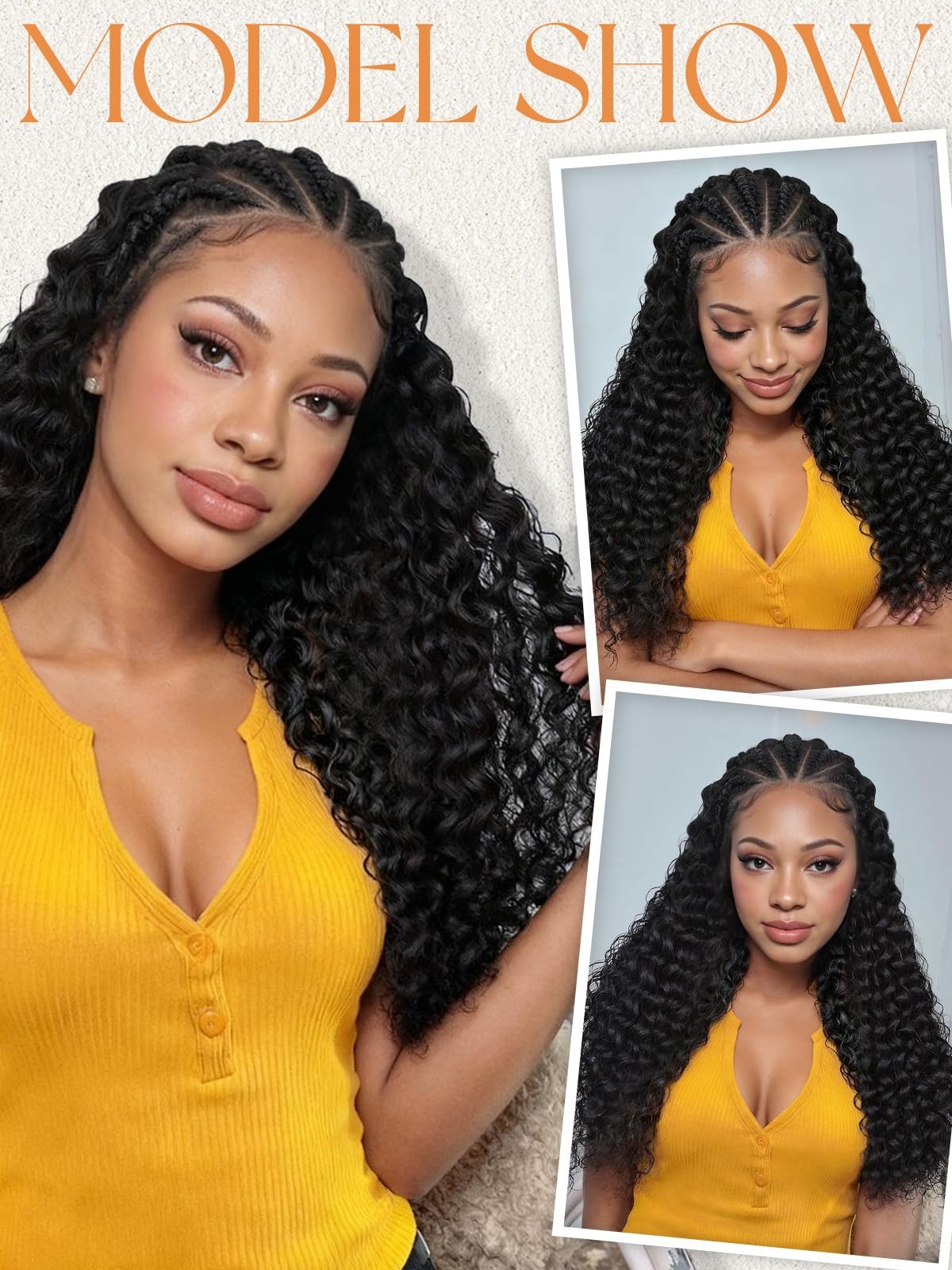 Lady Miranda 13X6 Lace Front Braided Wigs For Black Women Cornrow Braided Wig