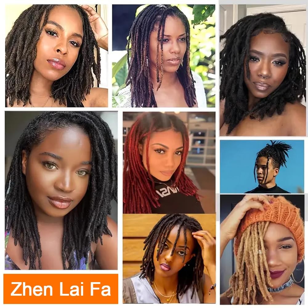 Zhen Lai Fa Dreadlock Extensions Human Hair 0.6Cm Width 6 Inch 90 Strands 100