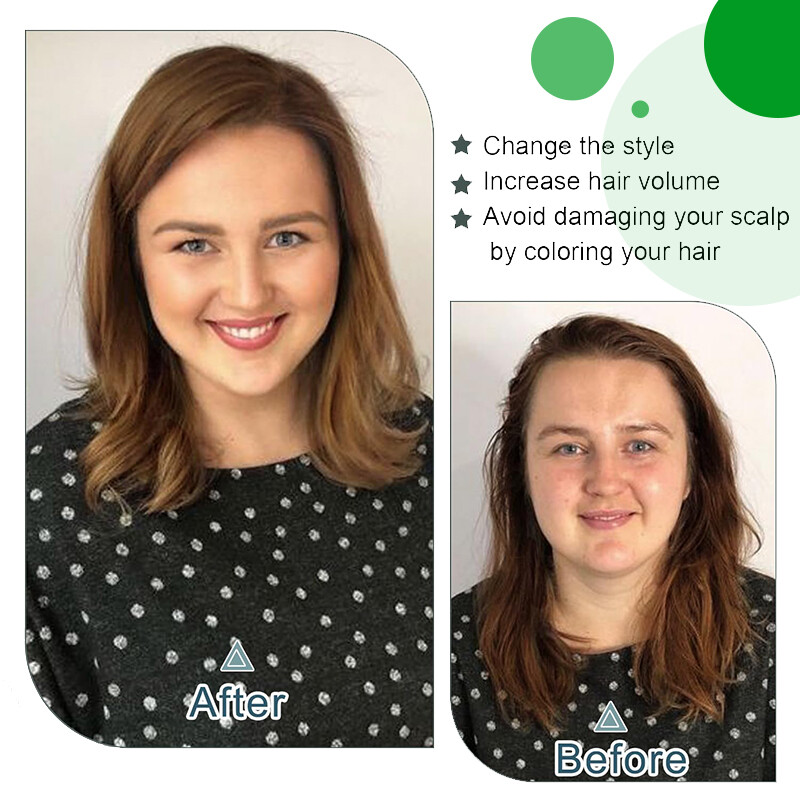 Free Part Clip In 100% Remy Human Hair Piece Top Topper Hand-Tied Lace Hairpiece