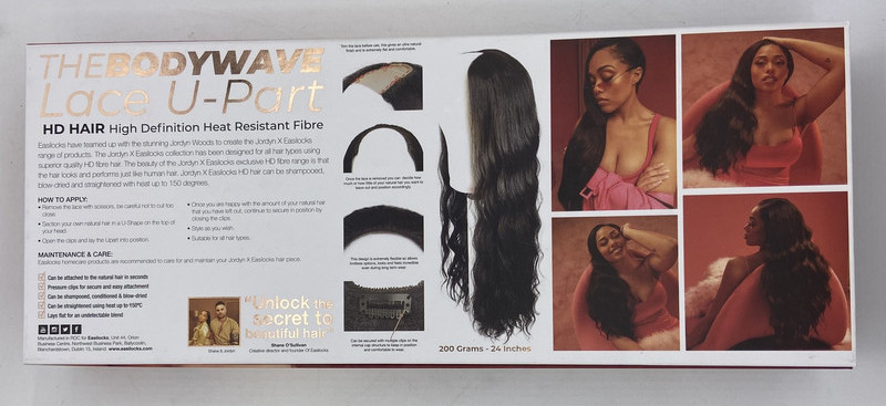 JORDYN WOODS EASILOCKS BODYWAVE LACE U-PART 24″ 200G MEDIUM BROWN OMBRE HAIR