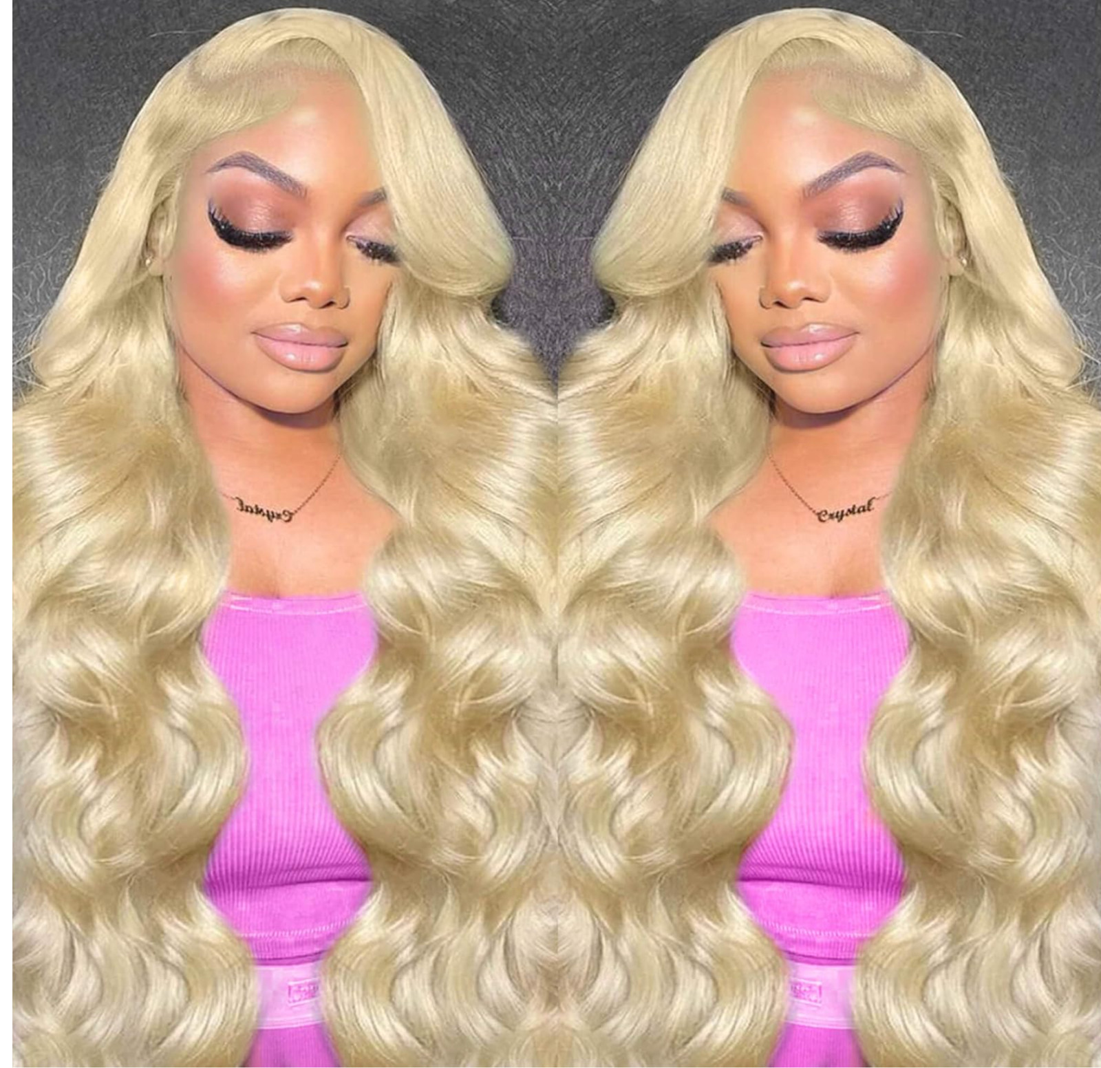 13×6 HD Lace Front Wig Human Hair Blonde Wig 22 Inch 200 Density