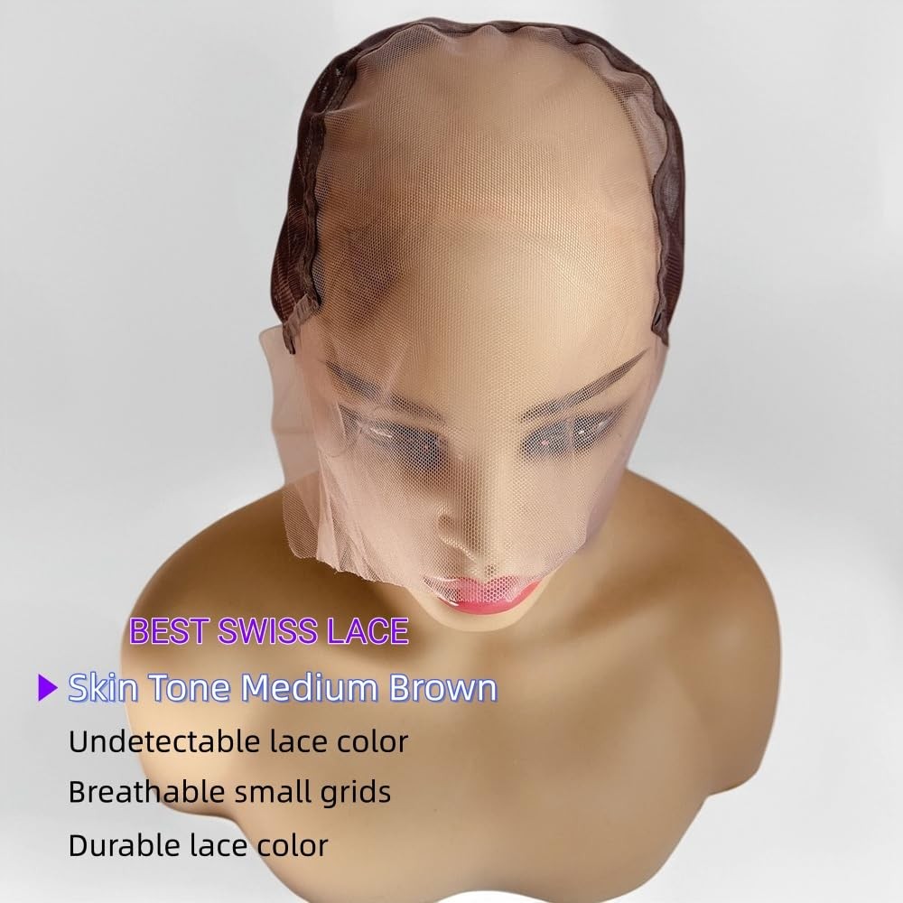 13×6 Lace Front Wig Caps for Making Wigs with Adjustable Straps Swiss Lace Me…