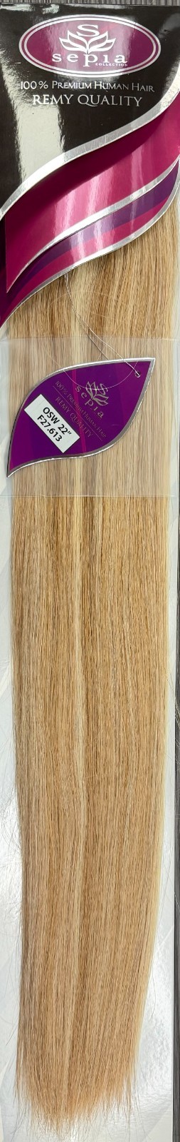 Sepia Premium Remy 100% Human Hair Extensions 22″ Silky Straight #27/613 Blend