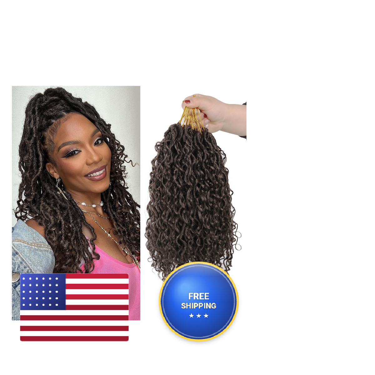 Goddess Locs Crochet Hairvemet 14 Inch 9 Packs Synthetic Faux Locs Crochet