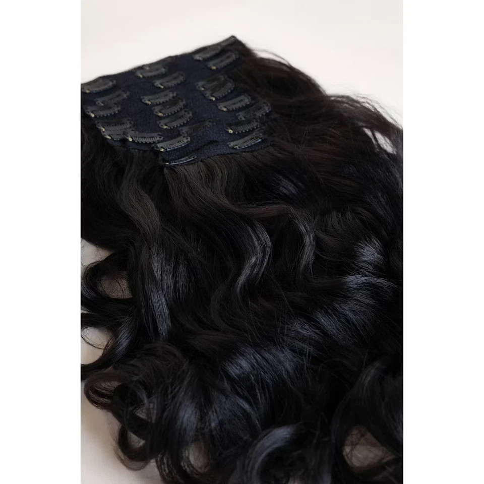 Curlkalon Soft Curl 10″ Clip-In Natural Black Hair Extensions – 9ct