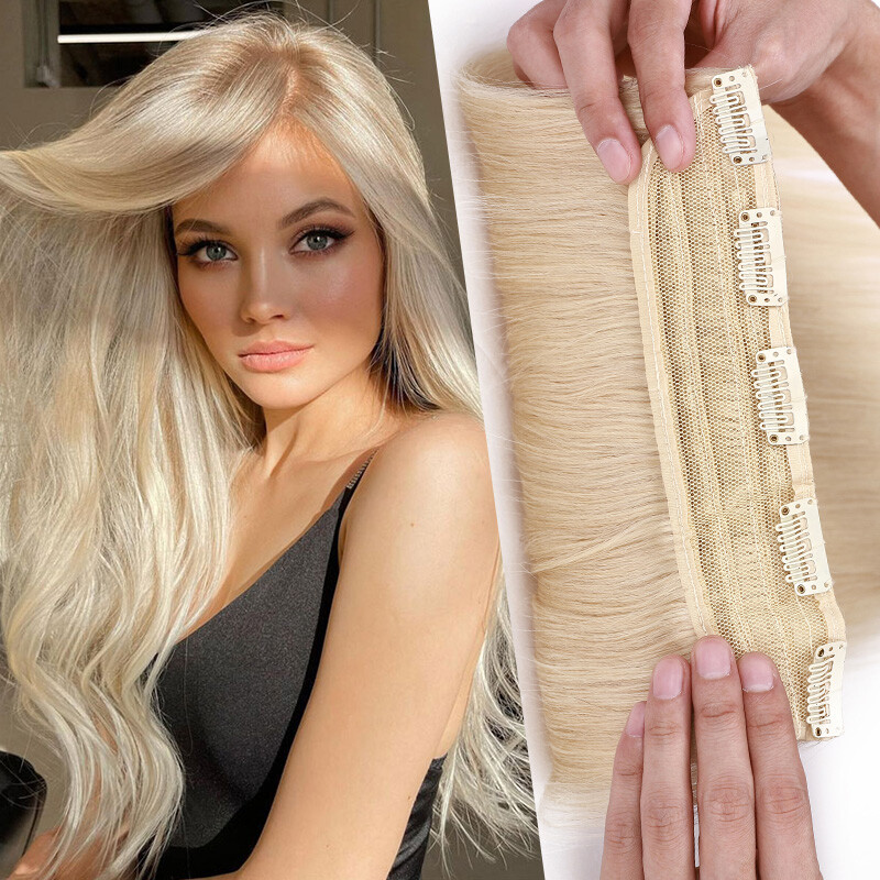 100% Soft 100% Remy One Piece Clip in Real Human Hair Ectensions 3/4 Full Head