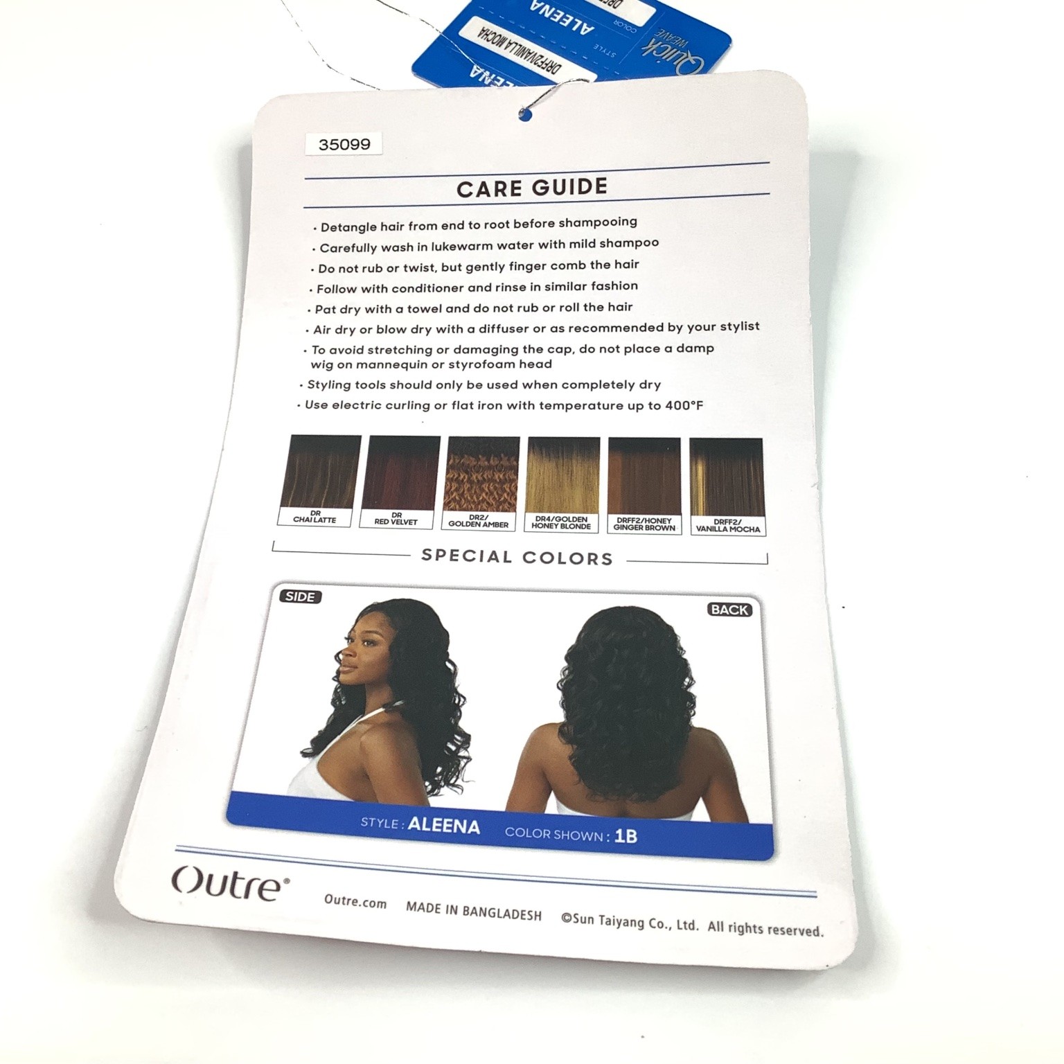 Outre Quick Weave ALEENA Half Wig 20″ DRFF2/VANILLA MOCHA Synthetic Wavy