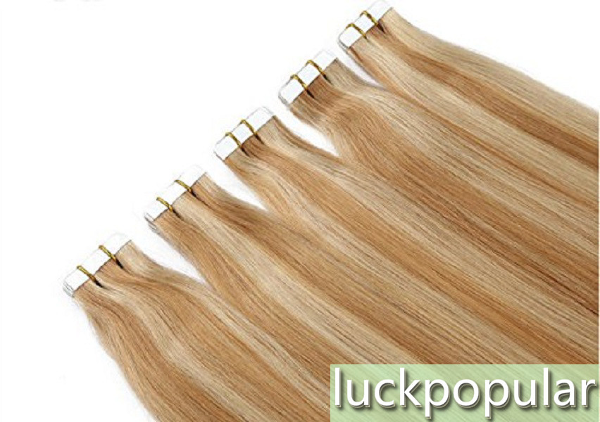 Seamless Tape In Human Hair Extensions Skin Weft Thick Hair Full Head20-40-60Pcs