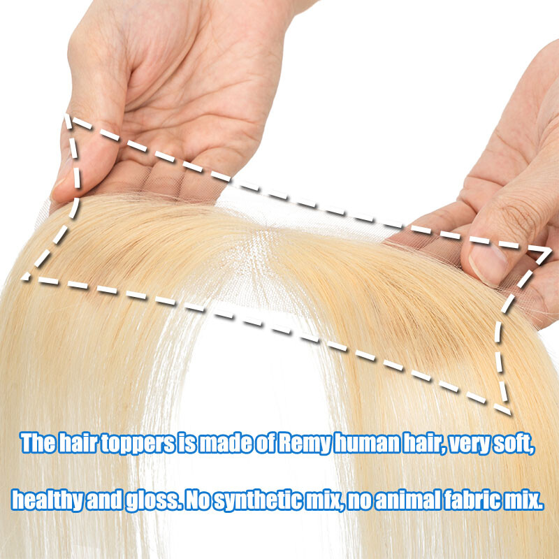 Thin Full Lace Cover-up Receding Hairline REMY Human Hair Patches Hair Topper 9A