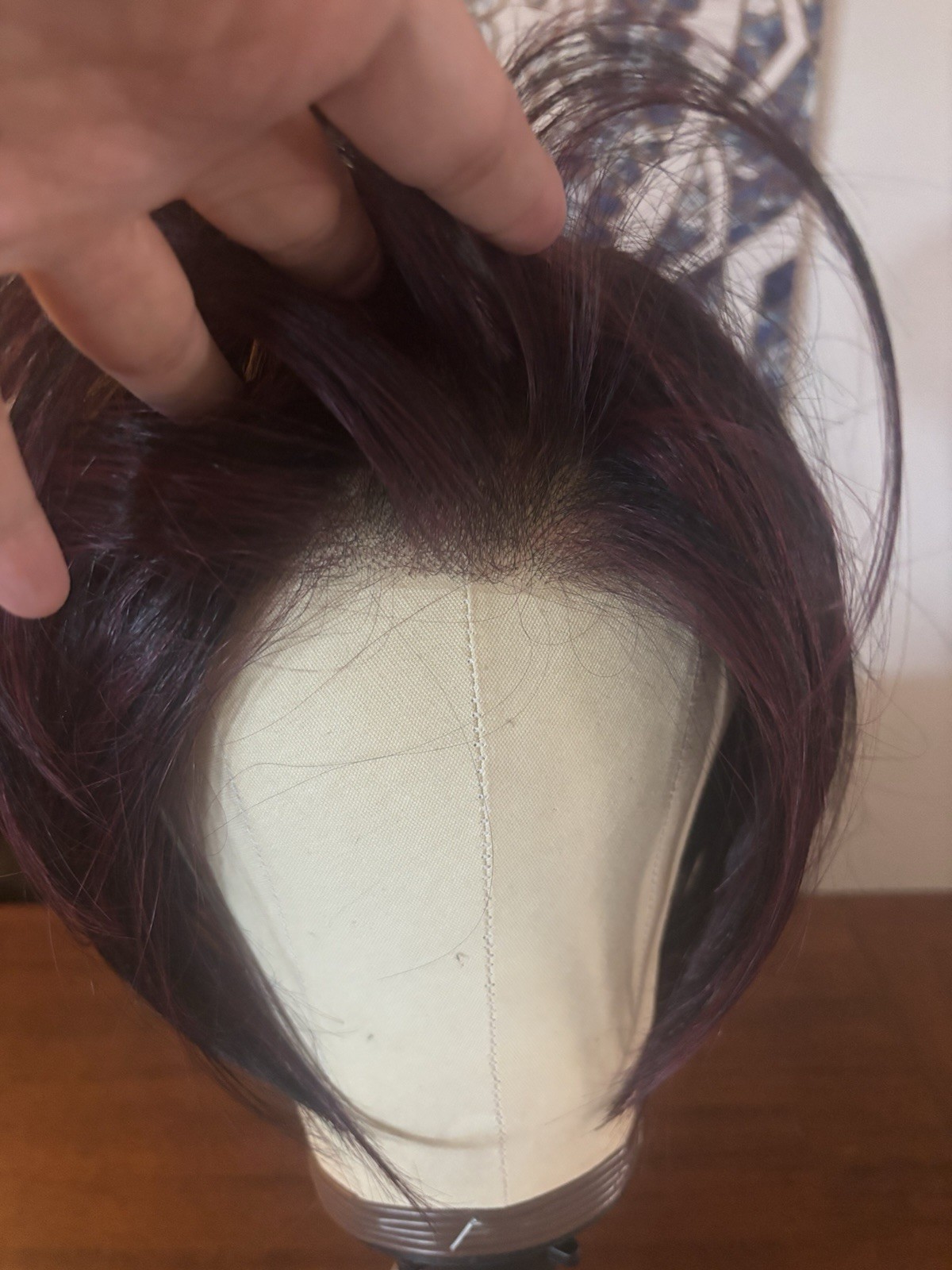 Luxury Chic Lifestyle Synthetic ￼ Monofilament Free Part, Burgundy Blend