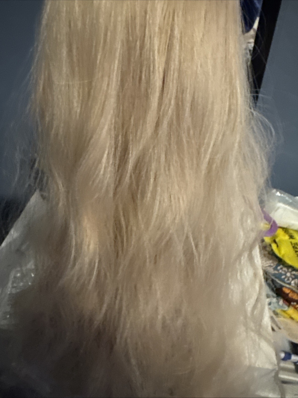 Wig Long Wavy Heat Resistant Synthetic Blonde Daily Wear –