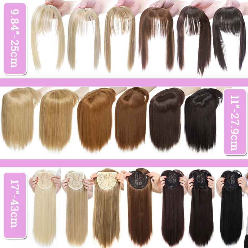 CLEARANCE Women Clip In Hair Topper Toupee Wigs Hairpiece 100% Natural Straight