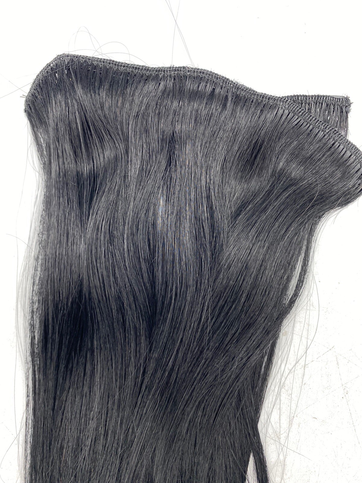 S-Nolite 8pcs Clip-in Hair Extension Thin 18″ Length, Jet Black, 70g, 18 Clips