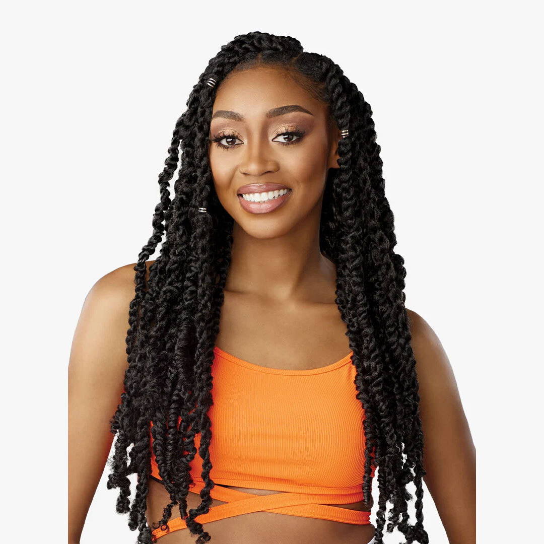 Sensationnel Lulutress Pre-looped Crochet Braid – 3x Fluffy Passion Twist 20″