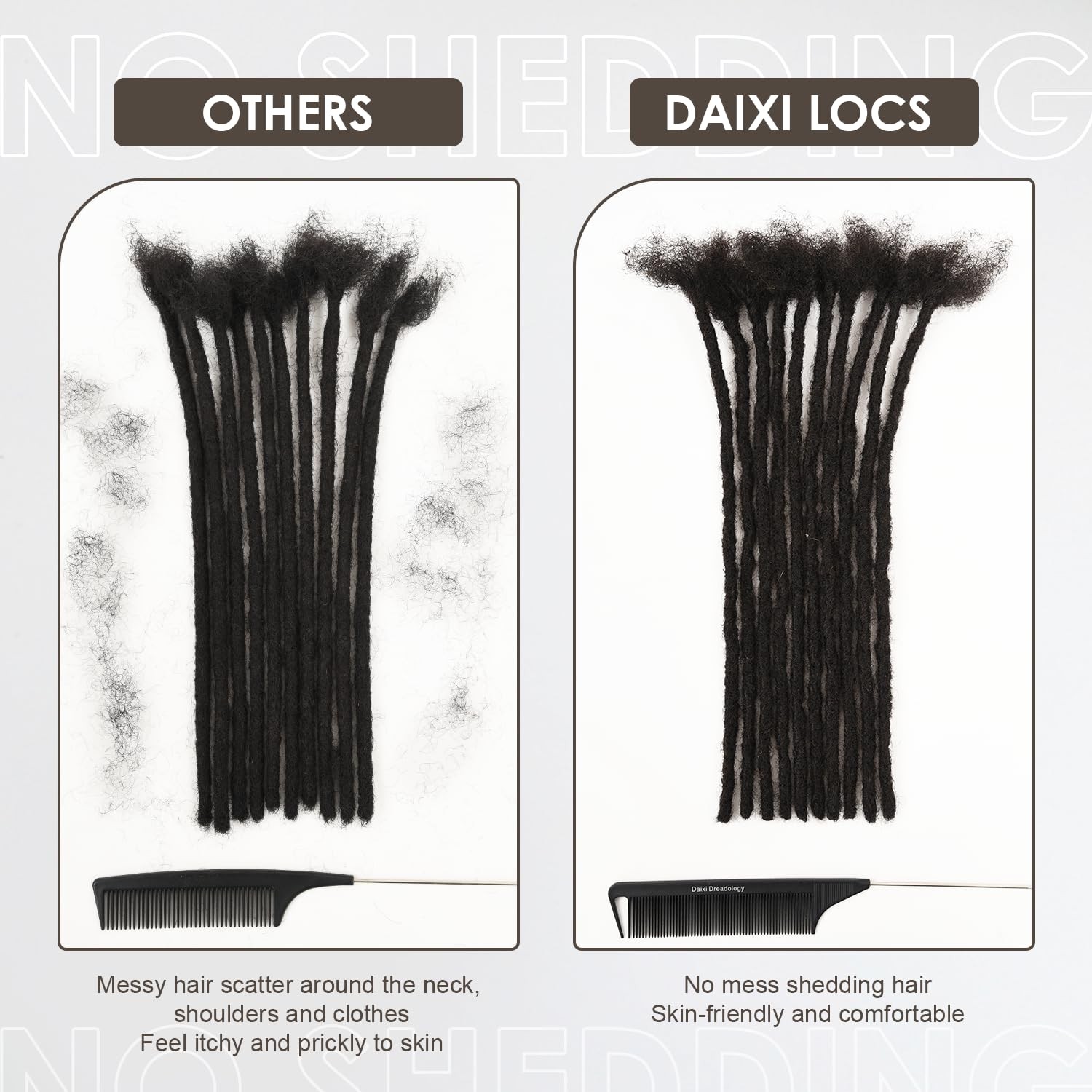 Originea Daixi Natural Looking Permanent Loc Extensions Human Hair Softer And