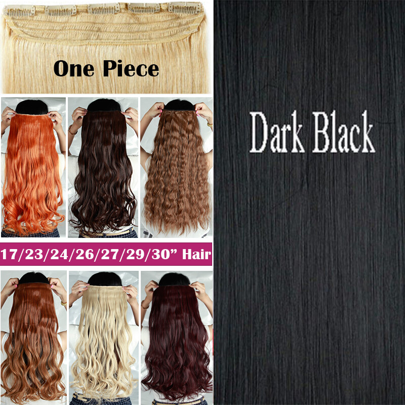 Real Thick Natural Clip in 3/4 Full Head Hair Extensions Extension Soft as human