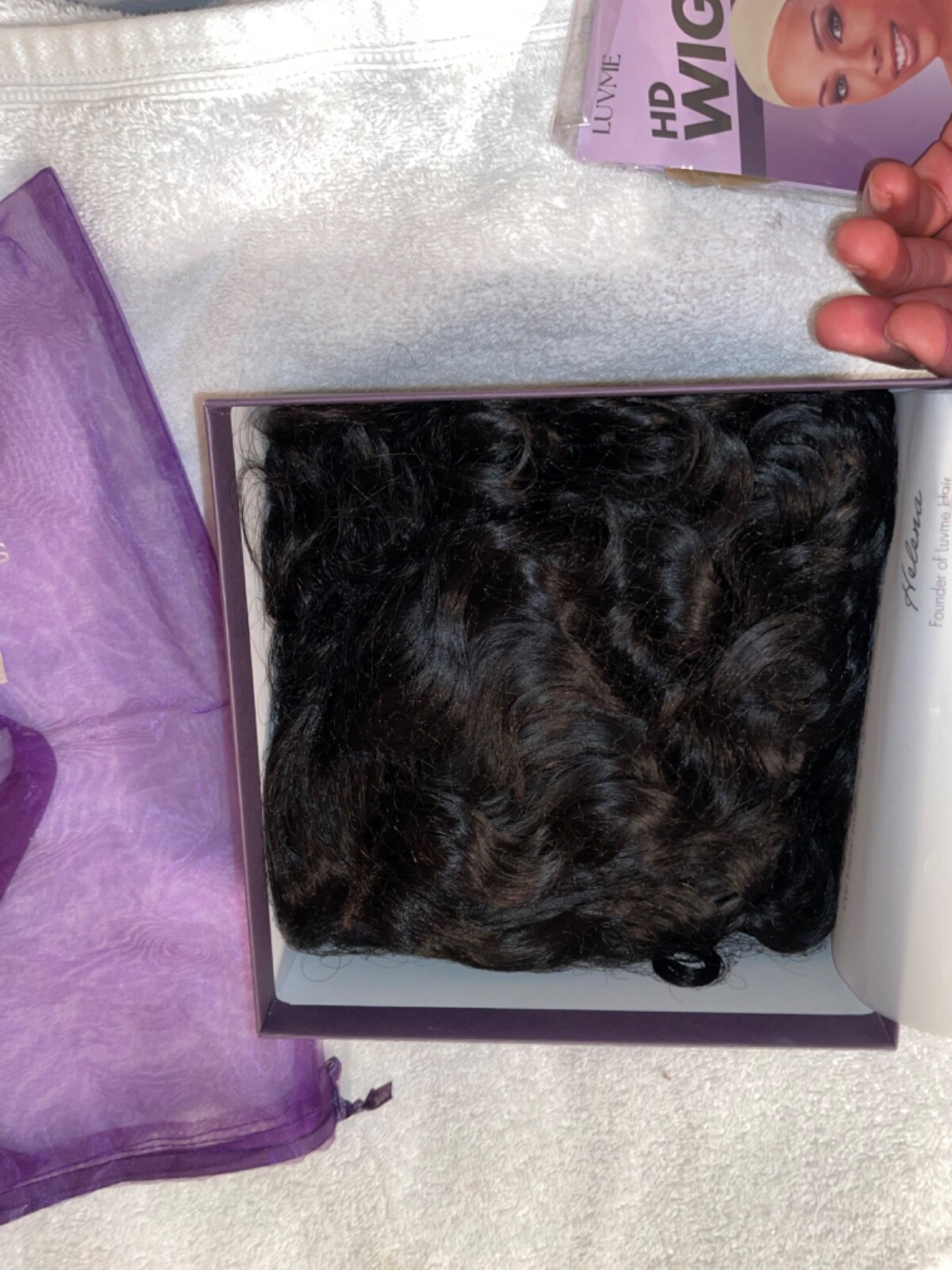 Luvme Hair Mature Bouncy Left C Part Natural Black Ombre Loose Wave Glueless