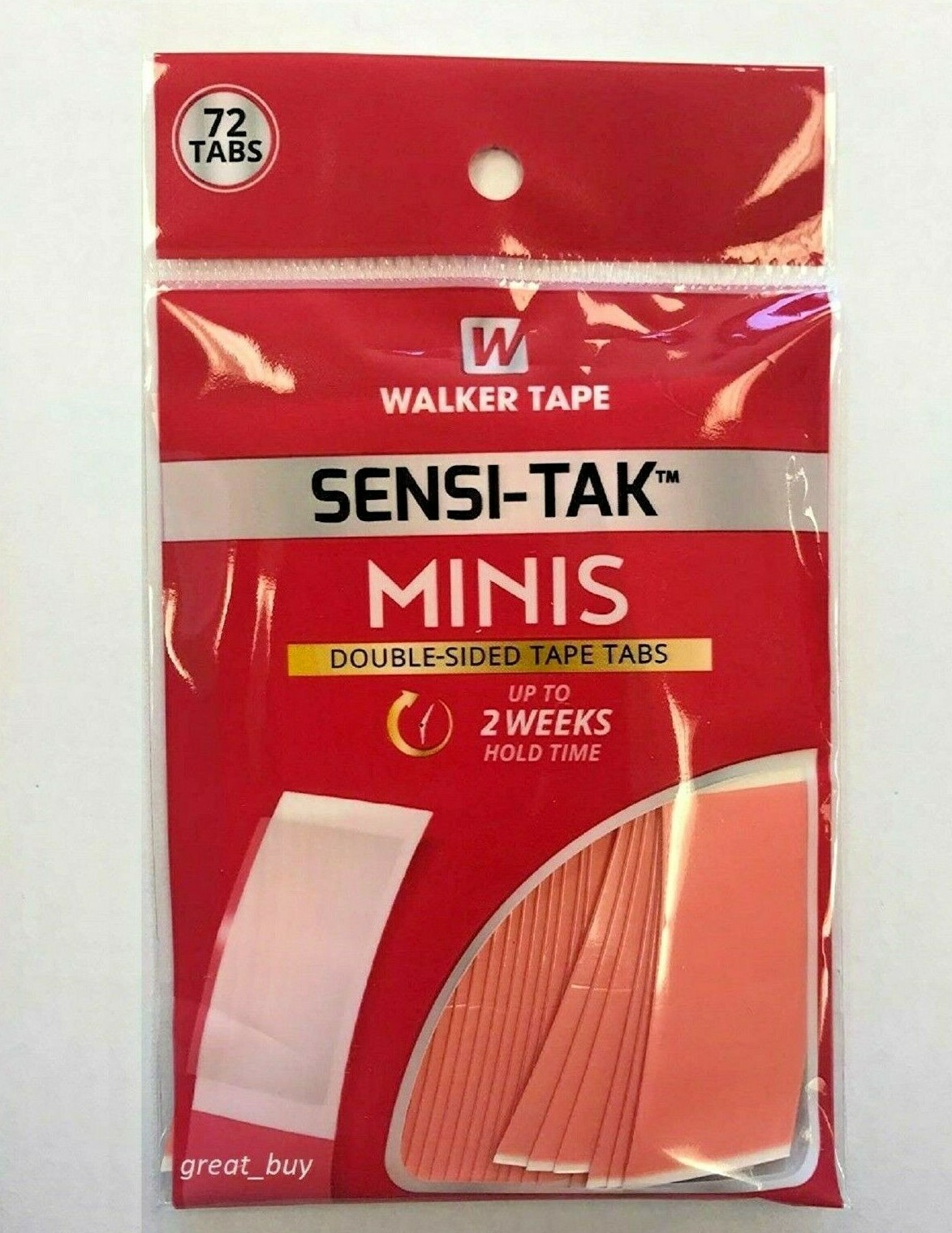 Walker Sensi-Tak_ Double Sided Tape Tabs MINIS_ 72 Tabs/36 Strips.