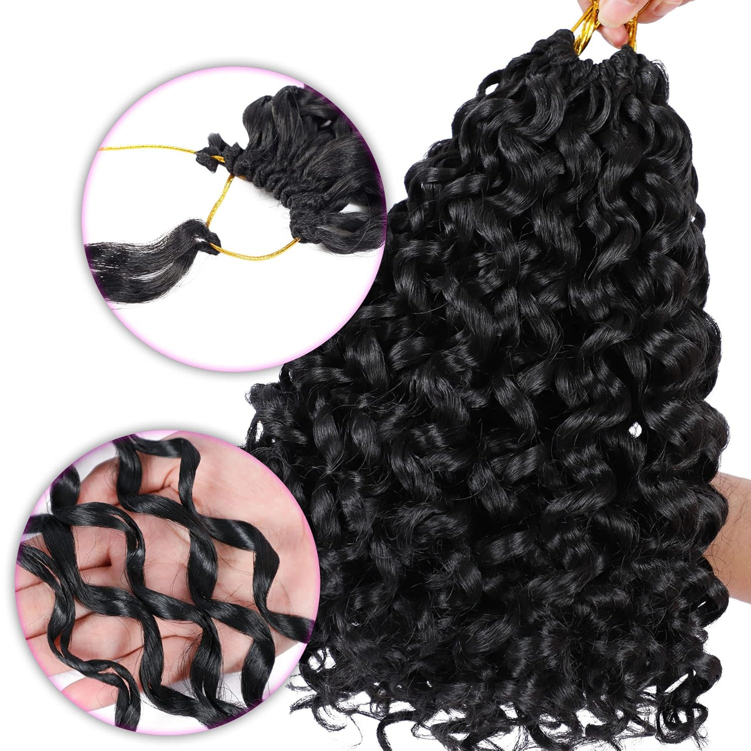 7 Packs Gogo Curl Crochet Hair 10 Inch Short Curly Crochet Hair for Women Water