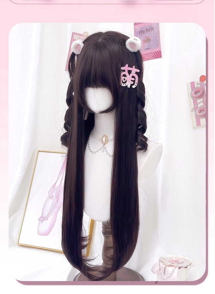 Japanese-style Harajuku long straight hair Lolita wig cos Princess
