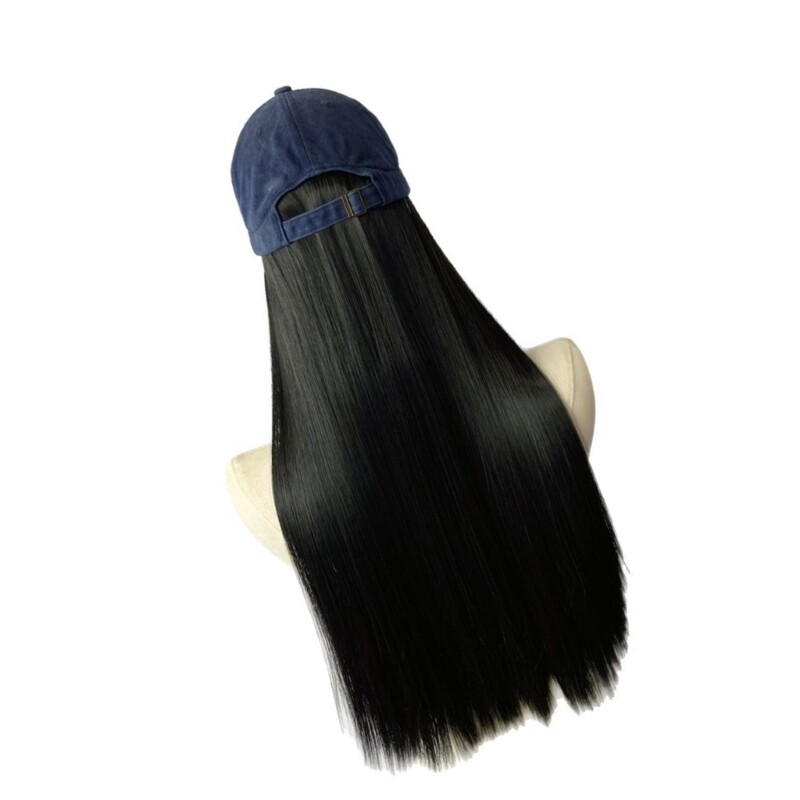 Casual Baseball Hat with Hairpiece Ponytail Hair Extensions for Cosplay Props