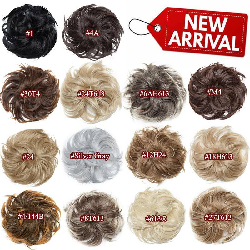 45/85G Real Messy Bun Updo As Human Hair Extensions Scrunchie Tousled Ponytail