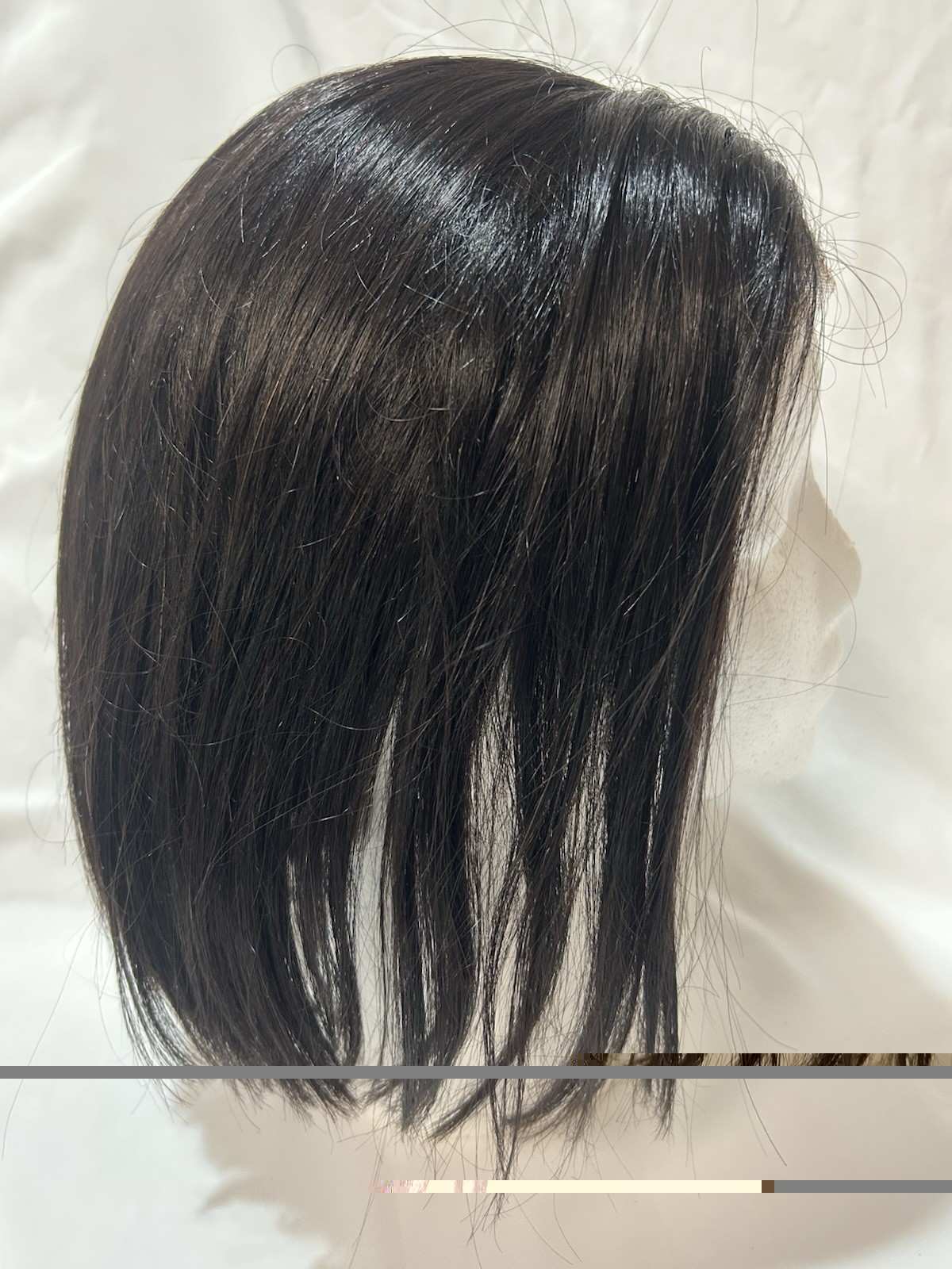 Luvme Human Hair Lace Wig – Natural Black – Side Part Blunt Bob