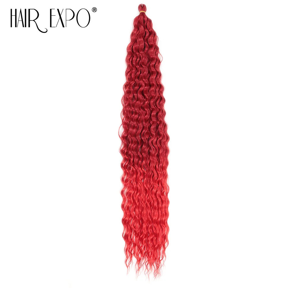 30 Inch Soft Synthetic Ariel Curl Deep Wave Twist Crochet Braids Hair Extensions