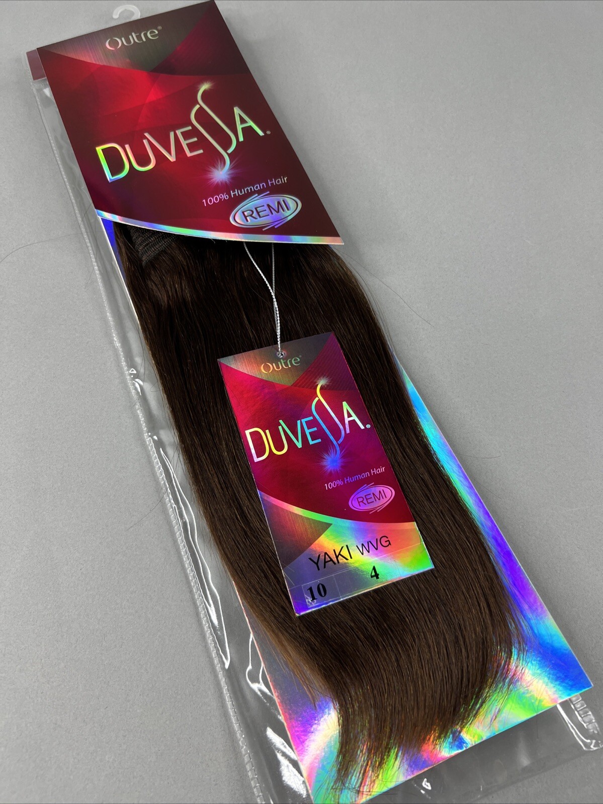 10” Yaki Straight #4 Dark Brown Duvessa Remi 100% Human Hair Track Extensions
