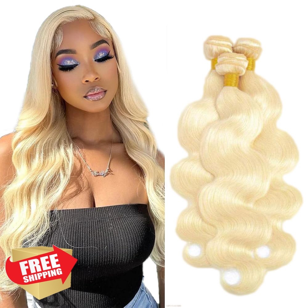 FuivJuix 14 16 18 Inch #613 Blonde Body Wave Bundles