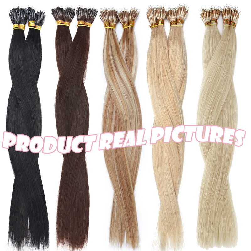 Blonde Nano Ring Remy Human Hair Extensions Pre-Bonded Fusion Keratin Thick 150S