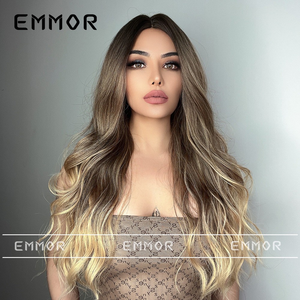 Middle Part Long Curly Wig Multiple Colors Available Fluffy Heat Resistant Full