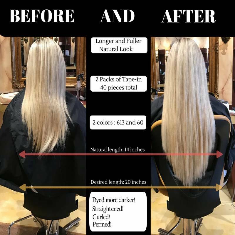 US CLEARANCE Seamless Tape in Remy Human Hair Extensions 20 40 60 PCS Full Head