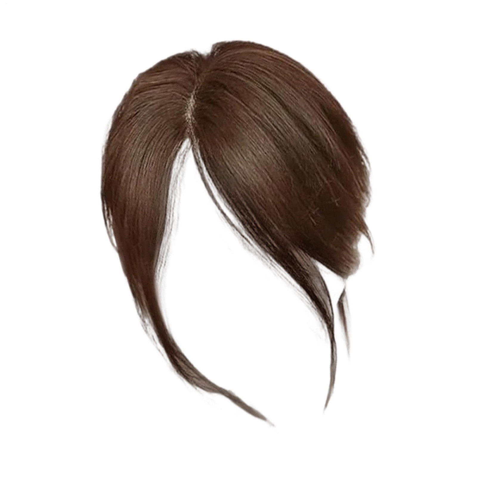 Human Hair Bangs Side Fringe Women Middle Part False Bangs Clip-in Hair