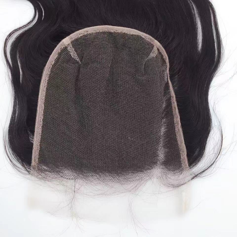 HD 7*7 Lace Closure Straight Body Wave Peruvian 100% Human Hair Free Part