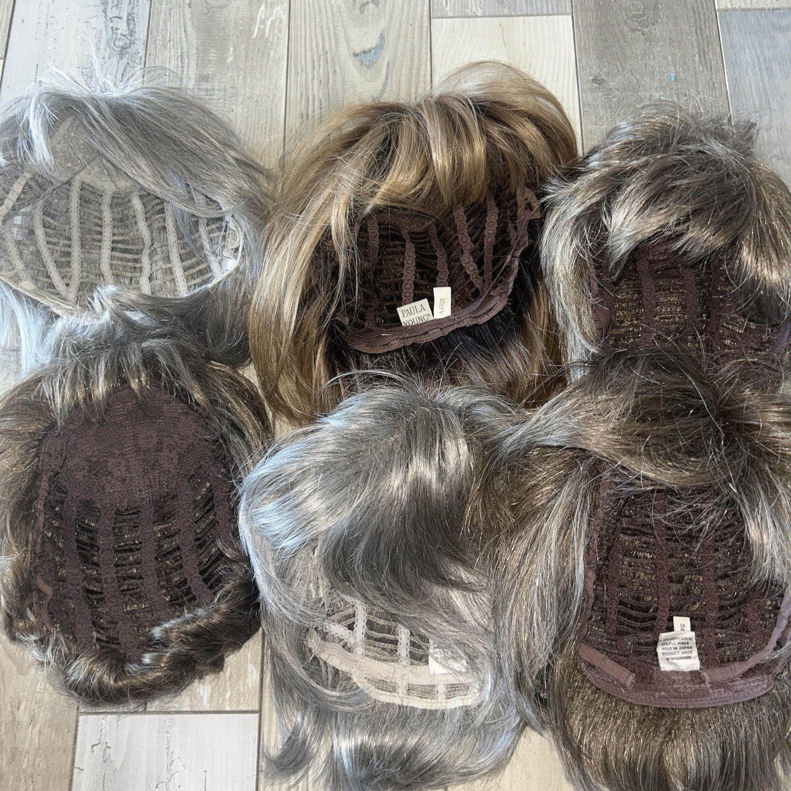 Set Of 6 Paula Young Wigs – Short Hair Average Size