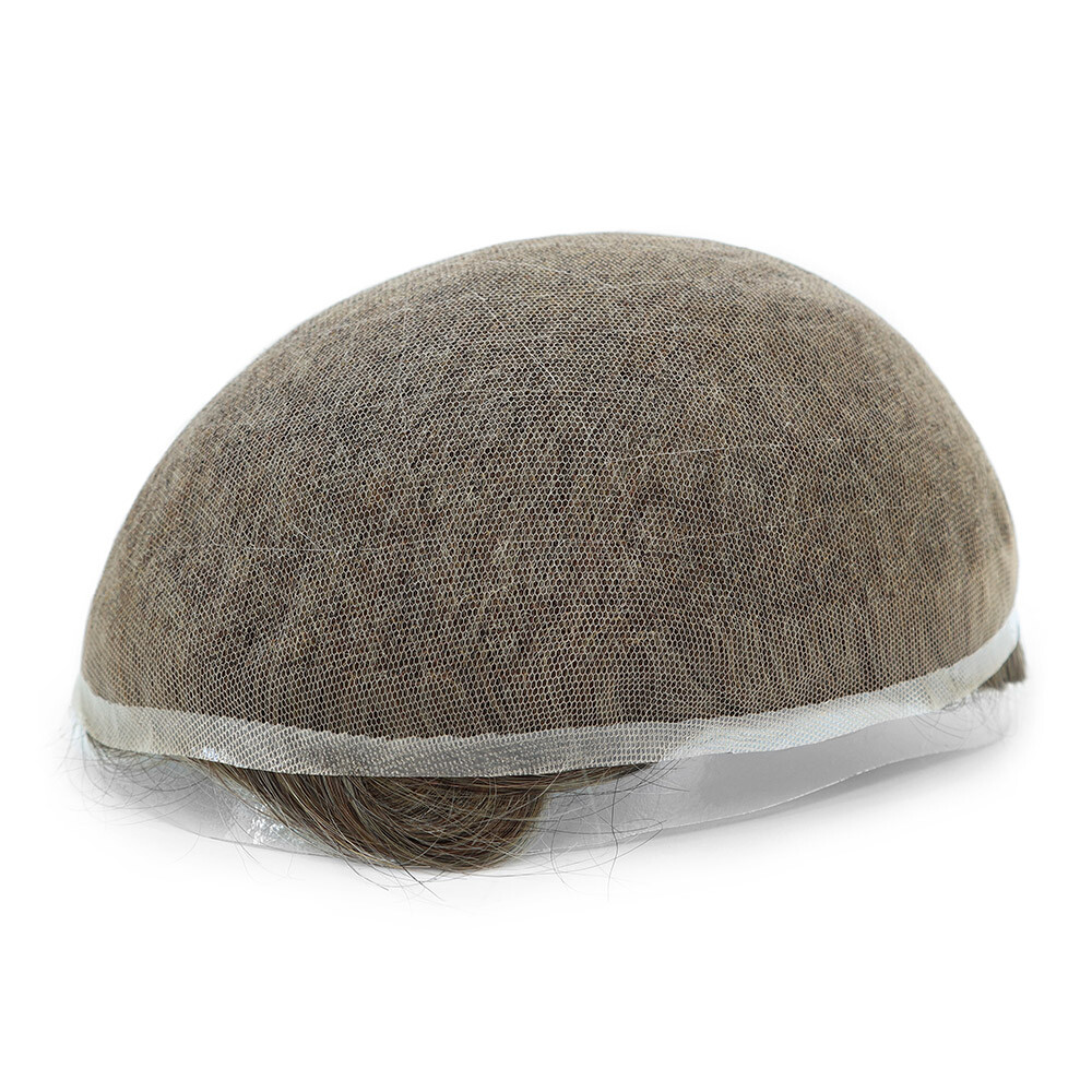 Men Toupee Hight Standard Perfect Bleached Knots French Lace Colored Hairpieces
