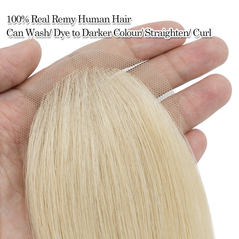 Thin Skin Hairline Bald Spot Hair Patch Frontal Hairpiece 100% Remy Human Hair