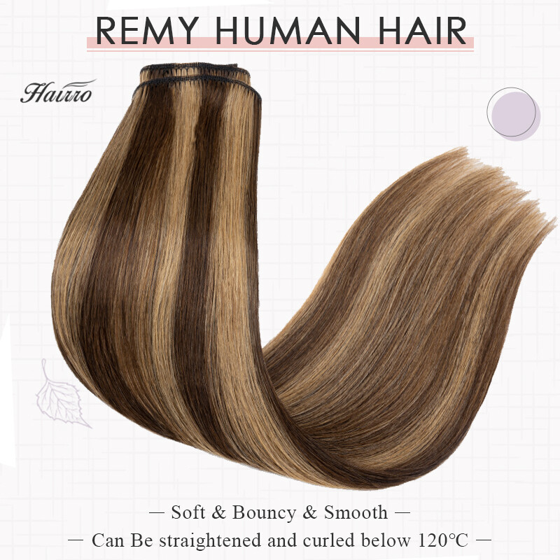 Super Soft Clip In Extensions 100% Real Remy Human Hair 8 Pieces 18Clips WEFTS