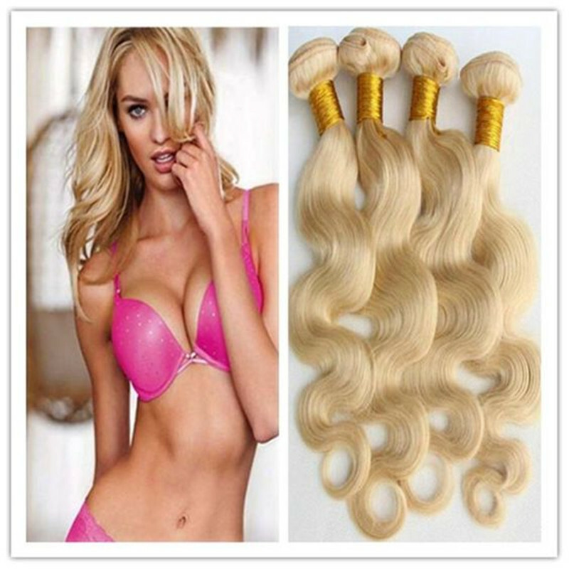 Sew in Blonde Bundle 100% Unprocessed Brazilian Human Hair Weft Weave Extensions