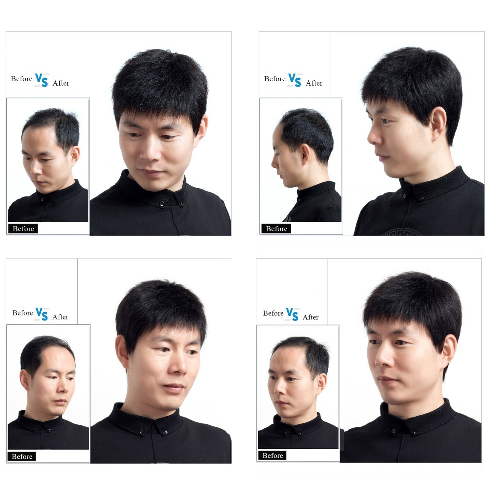 Top 100% Natural Hair Short Full Hand-made Wig Genuine Men Hairpiece Toupee Wig