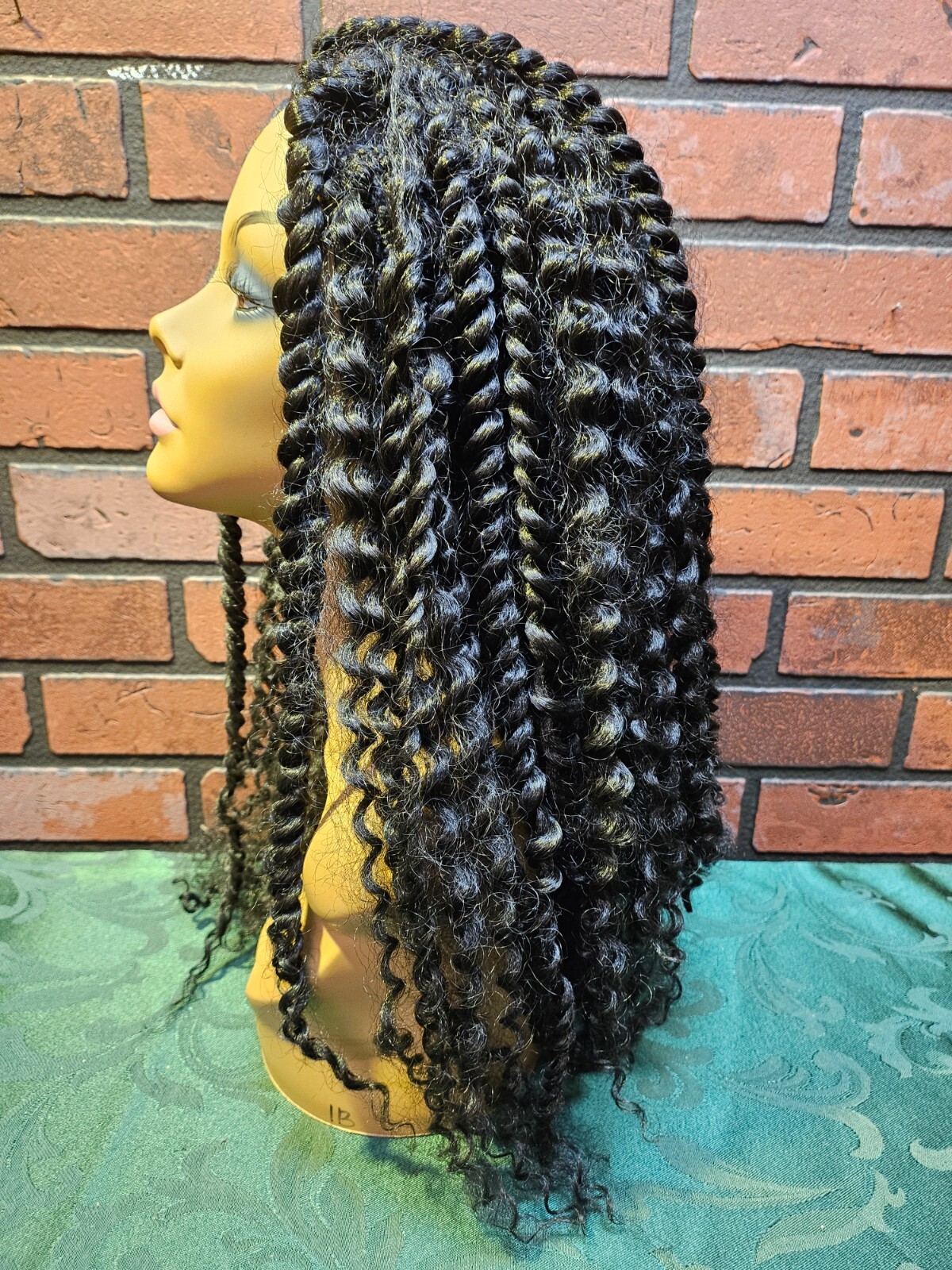 Mayde Beauty 2x Deep Wave 20″ Wig Weave + Face Mannequin Curls Dreadlocks Female