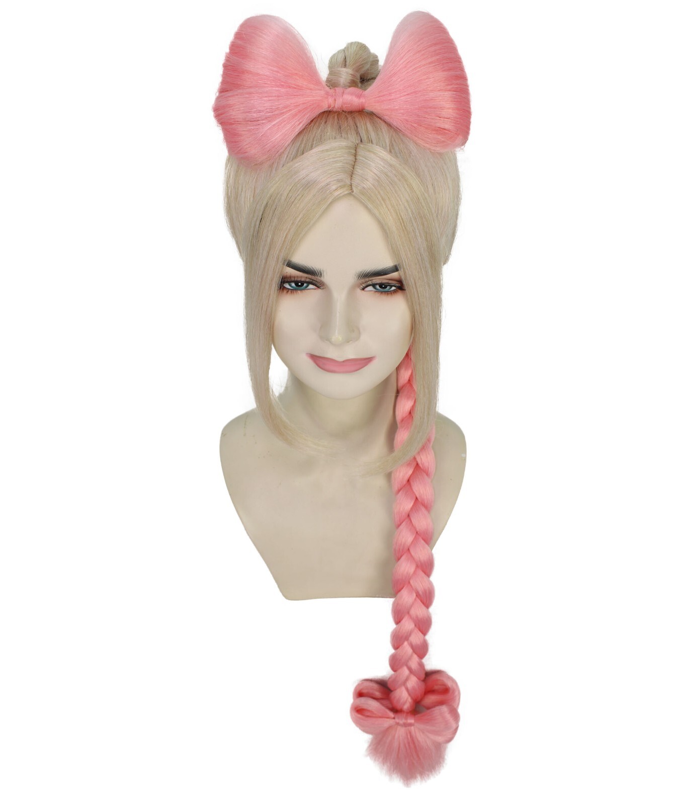 HPO Products Adult Women’s Pink & Blonde Somi Braided Ponyta, Halloween, HW-7126