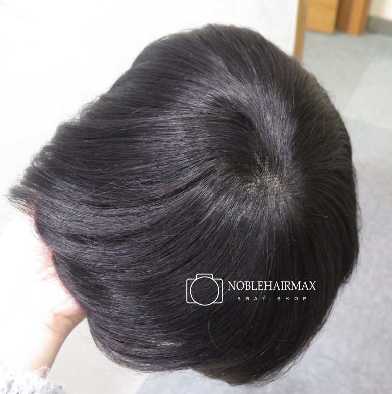 Mens Hairpiece Hair Replacement System Fine Mono Toupee Human Remy Hair Units