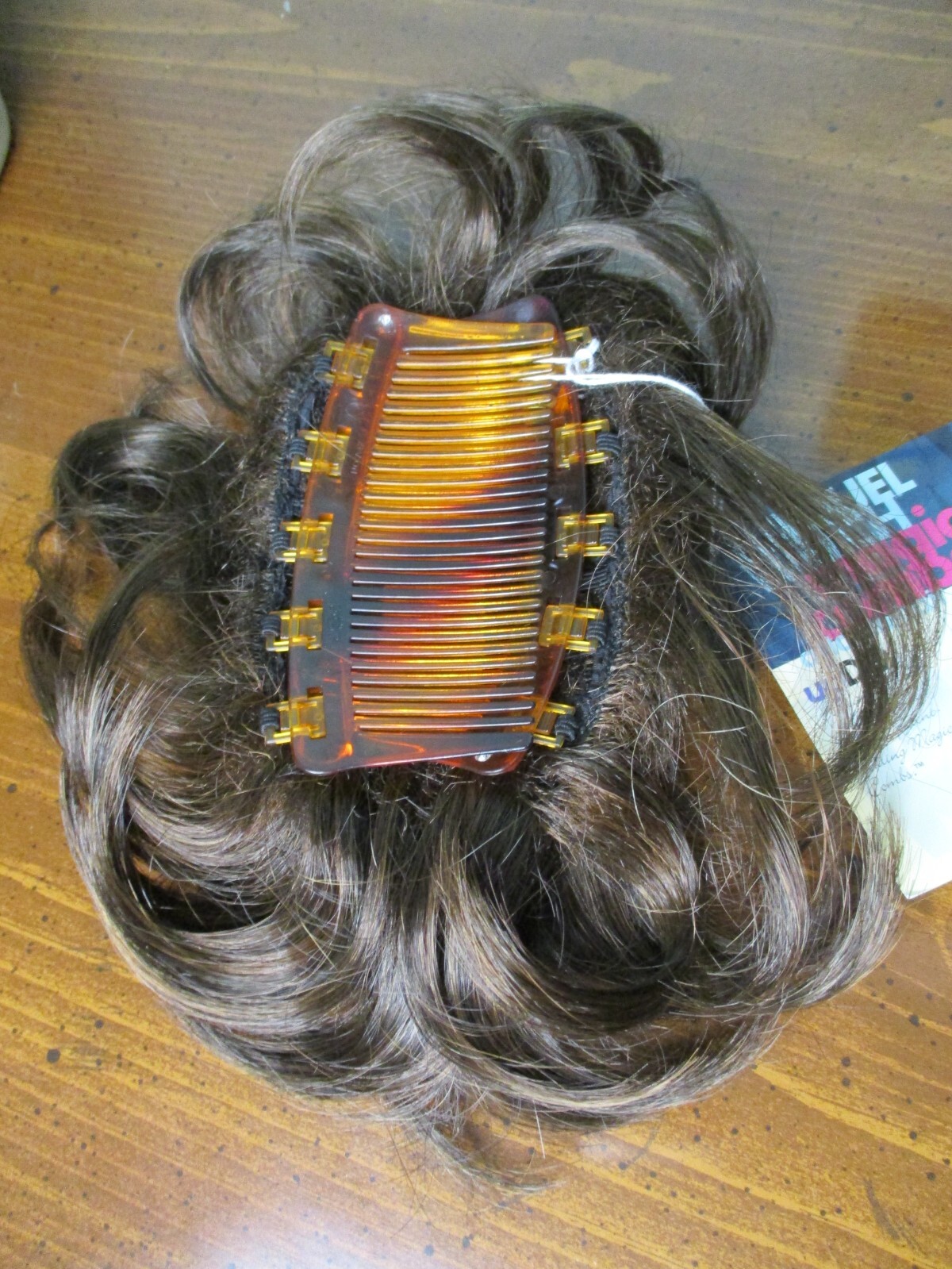 4″ dark brown mix two large comb topper WIGLET by RAQUEL WELCH / HAIR-U-WEAR